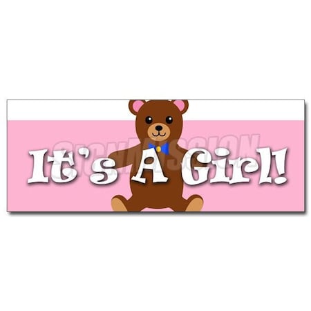 ITS A GIRL! DECAL Sticker Birth Pregnant Hospital Welcome Home